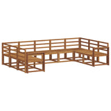 Outdoor Sofa Set 9 pcs Natural Solid Acacia Wood 3366987