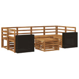 Outdoor Sofa Set 7 pcs Natural Solid Acacia Wood 3384090