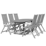 ZNTS 7 Piece Garden Dining Set Solid Wood Acacia 3079654