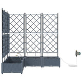 Garden Planter 5 pcs LiGht Grey 120 x 120 x 126 cm PP 42002901