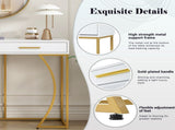 Console table, hallway table with 2 drawers, light luxury style side table, sofa table, 110x32x85 WF322522AAO