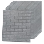 ZNTS 3D Wallpaper Bricks Self-adhesive 20 pcs Anthracite 150722