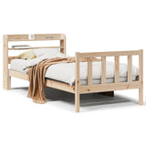 Bed Frame without Mattress 75x190 cm Small Single Solid Wood Pine 3306564