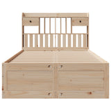 Bookcase Bed without Mattress 135x190 cm Double Solid Wood Pine 3308975