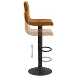 Bar Stools 2 pcs Brown Velvet 333729