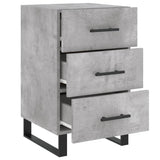 ZNTS Bedside Cabinet Concrete Grey 40x40x66 cm Engineered Wood 827688