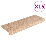 Stair Mats 15 pcs 65x21x4 cm Gold Rectangular Edge 326202