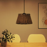 Ceiling Lamp Shade Brown 50x30 cm Wicker 364379