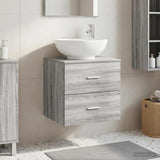 Wall-Mounted Sink Vanity Grey Sonoma 49.5 x 44.5 x 66.5 cm 890307