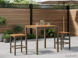 Garden Bar Table Natural and Coffee 70 x 68.5 x 105 cm 901336