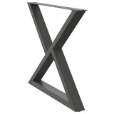 Dining Table Legs 2 pcs Anthracite 90x cm Steel 4012734