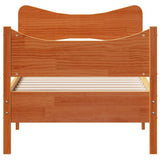 Bed Frame without Mattress Wax Brown 75x190 cm Small Single Solid Wood Pine 3216407