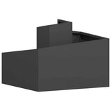 Garden Planter Black 60 x 60 x 50 cm Cold-rolled Steel 873571