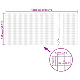 Euro Fence Steel 10x1.5 m Grey 142522