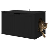 Cat House Black 85 x 55 x 50.5 cm Engineered Wood 8000717