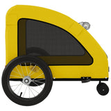 Pet Bike Trailer Yellow Oxford Fabric and Iron 93980