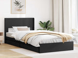 Bed Frame with Storage and Headboard Black 90 x 190 cm 3414420