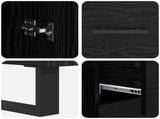 Highboard with Drawer 2 pcs Black Oak 69.5 x 34 x 180 cm 3416149