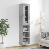 Highboard Concrete Grey 34.5x34x180 cm Engineered Wood 3199357