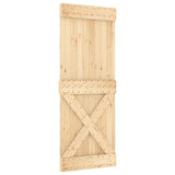 Sliding Door NARVIK Natural and Black 80 x 210 cm 3445372