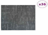 Carpet Tile Concrete Grey 50 x 50 cm 36 pcs PP and Bitumen 42032491