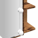 Mirror Cabinet with LED Old Wood 70x16.5x60 cm 857003