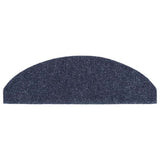 Stair Mats Self-adhesive 15 pcs 65x21x4 cm Blue Half Round Large 132701