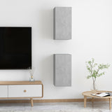 Wall TV Cabinet 2 pcs Concrete grey 30.5 x 30 x 60 cm 803335