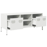 ZNTS TV Cabinet White 101.5x39x43.5 cm Cold-rolled Steel 851303