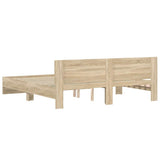 Bed Frame Sonoma oak Engineered wood, Plywood Double Durable 3207471