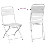Bistro Set 3 pcs White Steel 42002950