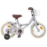 Kids Bike 14 Inches for 3-5 Years Old Light Grey 42009445