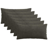 Cushion Cover 6 pcs ALMELO Anthracite 40 x 80 cm Corduroy 914624
