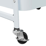 Storage Trolley 3-Tier White 42x41.5x77 cm Steel 4012382