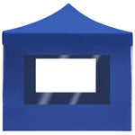 Professional Folding Party Tent with Walls Aluminium 4.5x3 m Blue 45497