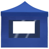 Professional Folding Party Tent with Walls Aluminium 4.5x3 m Blue 45497