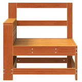 Garden Sofa Wax brown Solid pine wood Single Modular 844880