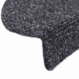 Stair Mats Self-adhesive 15 pcs 65x21x4 cm Dark Grey Half Round Large 132697