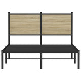Metal Bed Frame without Mattress Sonoma Oak 120x200 cm 4007714