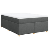 Box Spring Bed with Mattress Dark Grey 140x200 cm Fabric 3285381