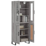 Highboard Grey Sonoma 69.5x34x180 cm Engineered Wood 3198367