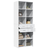 Highboard White 70x42.5x185 cm Engineered Wood 3281462