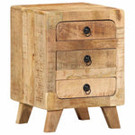 ZNTS Bedside Cabinet 37x32x50 cm Solid Wood Rough Mango 4104515