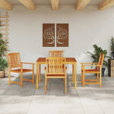 Garden Dining Set 5 pcs Brown Solid Acacia Wood 3375685
