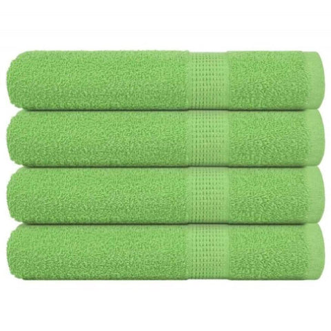 Towels 4 pcs Apple Green 100x200 cm 360 gsm 100% Cotton 137035