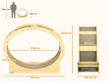 Cat Wheel with Brake, Scratching Pads - Oak Tone T3398P349958