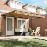 Retractable Awning Yellow and Grey 400 x 300 cm 3330590