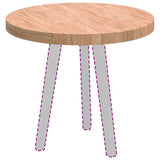 Table Top Light Brown 60 x 4 cm Solid Oak Wood 42016016