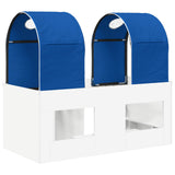 Bed with Tunnel 3 pcs White and Blue Engineered Wood 3423487