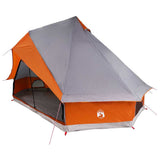 Tipi Tent with Roof Grey and Orange 400 x 346 x 250 cm Taffeta 42000980